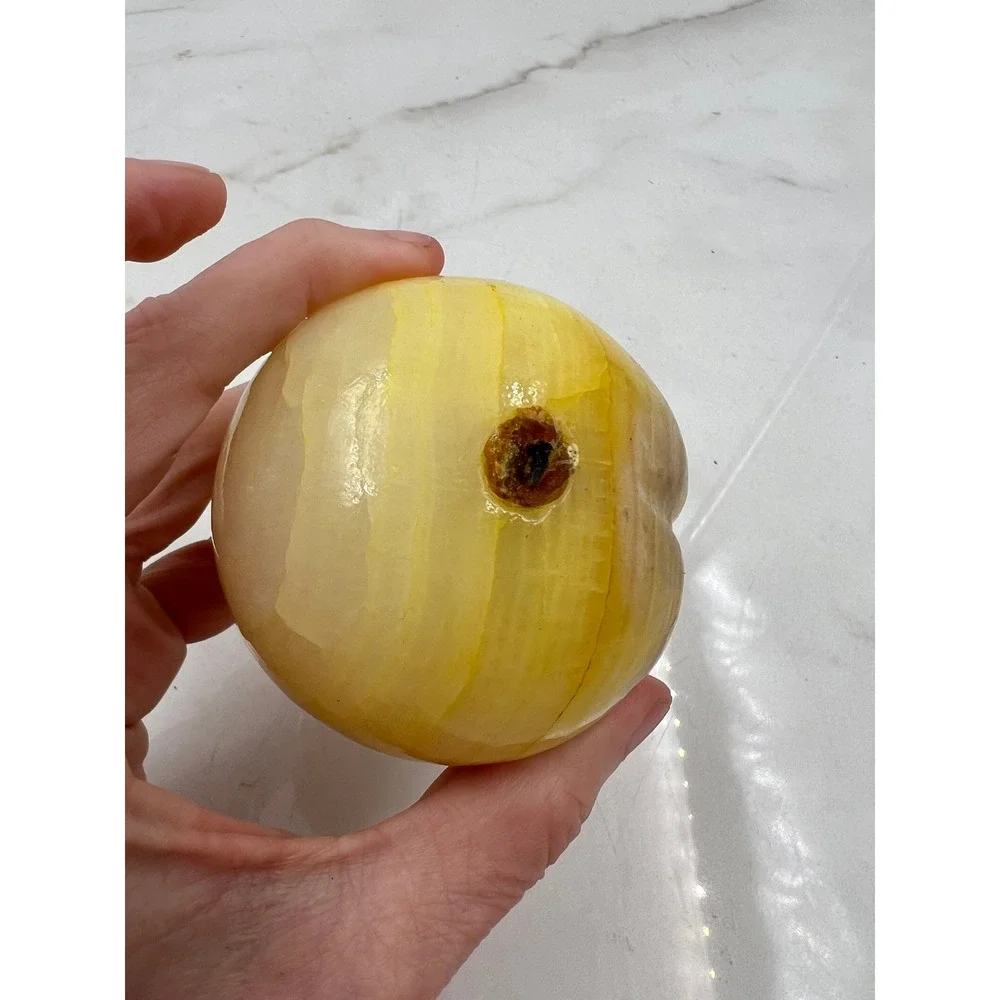 Vintage Mexican Onyx Stone Fruit Set of 5 Pomegranate Pineapple Pear Hand Carved